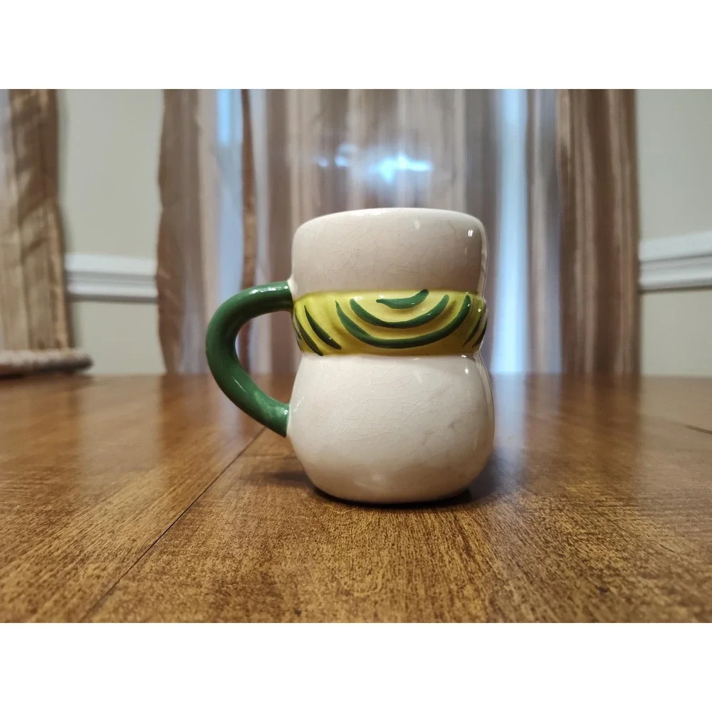 Snowman Coffee‎ Mug Christmas Tree Scented Candle Handmade 14 oz Christmas A57